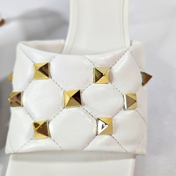 Marc Fisher Women's White Sandals/ Heels Size 9.5 - Picture 5 of 8